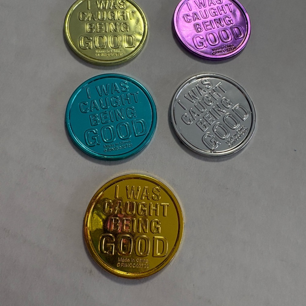 Colorful Coin “ was caught being good” jar - Picture 3 of 3